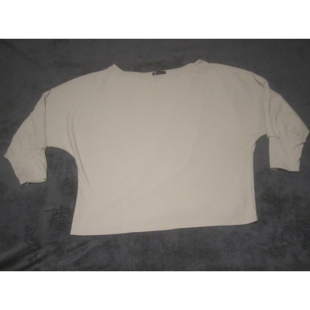 PRETTYGARDEN Sweater Womens XL White Dolman‎ Sleeve Boat Neck Oversized Knit